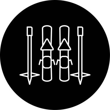 Kayak Vektörü Kabartma Simgesi Tasarımı