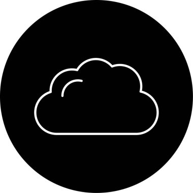 Cloud Vector Glyph Icon Design