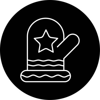 Mitten Vektör Şekil Simgesi Tasarımı