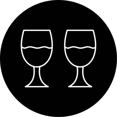 İçecekler Vektör Kabartma Simgesi Tasarımı