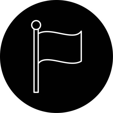 Bayrak Vektörü Şekil Simgesi Tasarımı