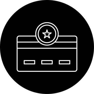 Kredi Kartı Ödeme Vektörü Glyph Simgesi Tasarımı