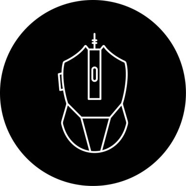 Oyun Fare Vektörü Glyph Simgesi Tasarımı