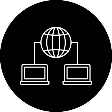  Bağlı Vektör Şekil Simgesi Tasarımı 