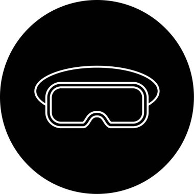  VR Gözlük Vektör Kabartma Simgesi Tasarımı