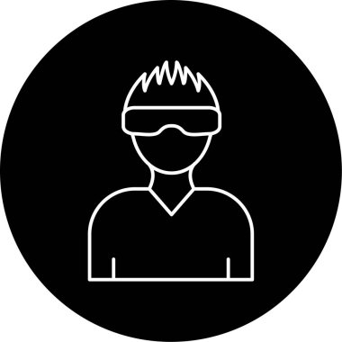 VR Oyun Vektörü Şekil Simgesi Tasarımı