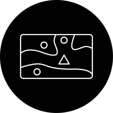 Oyun Haritası Vektör Kabartma Simgesi Tasarımı