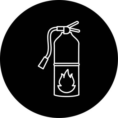 Yangın söndürücü Vektör Kabartma Simgesi Tasarımı