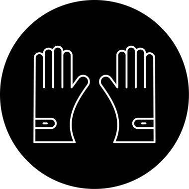 Ateşe dayanıklı Eldiven Vektör Sembol Tasarımı