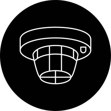  Yangın dedektörü Vektör Kabartma Simgesi Tasarımı