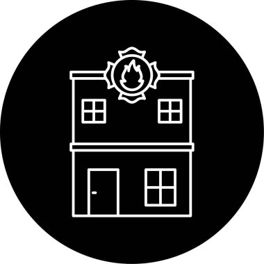 İtfaiye Departmanı Vektör Sembol Tasarımı 