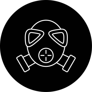 Ateş Maskesi Vektörü Kabartma Simgesi Tasarımı 