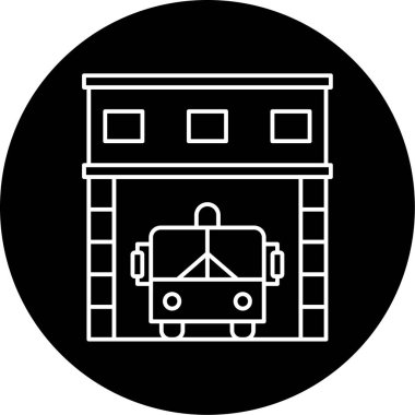 İtfaiye İstasyonu Vektör Sembol Tasarımı 