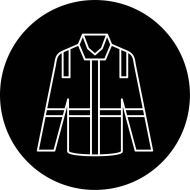 Ateş Ceketi Vektörü Kabartma Simgesi Tasarımı 