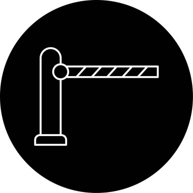 Bariyer Vektör Şekil Simgesi Tasarımı 