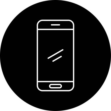 Akıllı Telefon Vektörü Kabartma Simgesi Tasarımı 