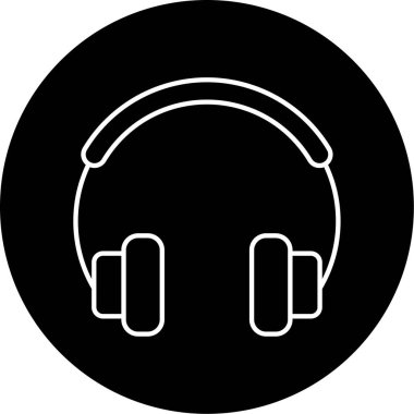  Kulaklıklar Vektör Şekil Simgesi Tasarımı 