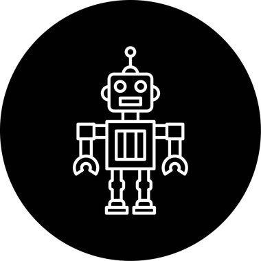 Robot Vektör Şekil Simgesi Tasarımı 