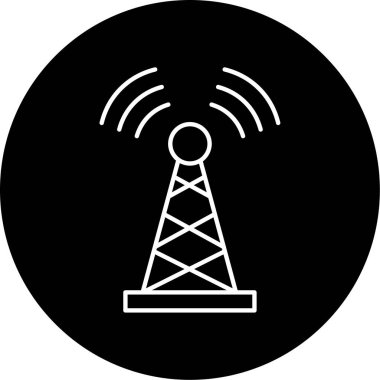  Anten Vektörü Kabartma Simgesi Tasarımı 