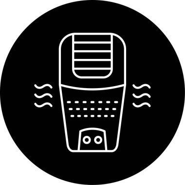 Hava Temizleyici Vektör Kabartma Simgesi Tasarımı  