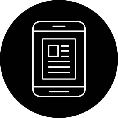 Çevrimiçi Haber Vektörü Kabartma Simgesi Tasarımı 