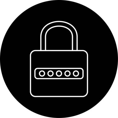 Parola Vektörü Şekil Simgesi Tasarımı 