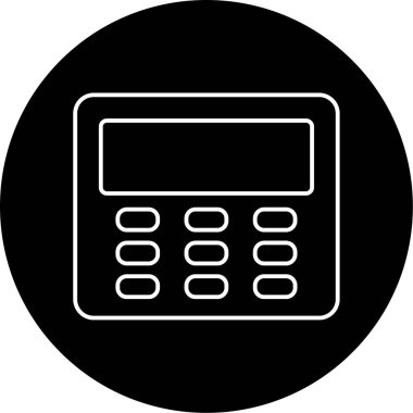 Hesaplayıcı Vektör Kabartma Simgesi Tasarımı  