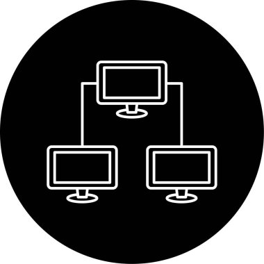 Ağ Vektörü Kabartma Simgesi Tasarımı 