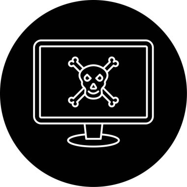 Virüs Vektörü Şekil Simgesi Tasarımı 