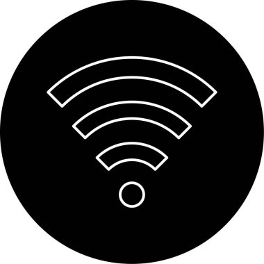 WIFI Vektör Kabartma Simgesi Tasarımı 