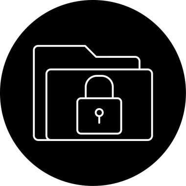 Güvenli Dizin Vektörü Kabartma Simgesi Tasarımı 