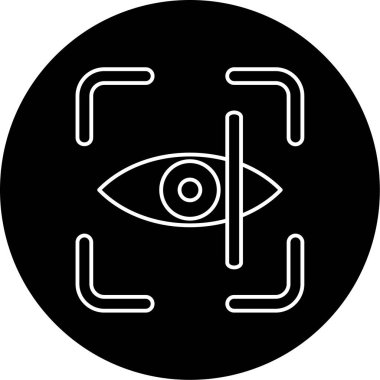 Retina Tarama Vektörü Kabartma Simgesi Tasarımı 