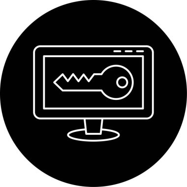 Web Sitesi Anahtar Vektörü Sembol Tasarımı 