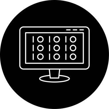 Şifreleme Vektörü Şekil Simgesi Tasarımı 