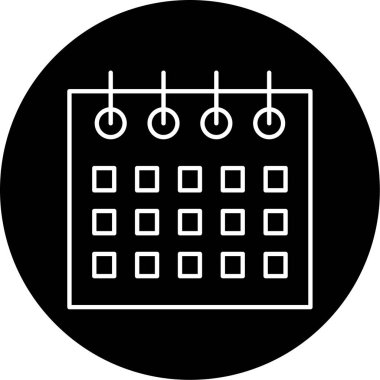 Takvim Vektörü Şekil Simgesi Tasarımı 