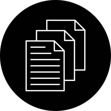 Belgeler Vektör Kabartma Simgesi Tasarımı 