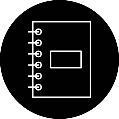 Not Defteri Vektörü Kabartma Simgesi Tasarımı 