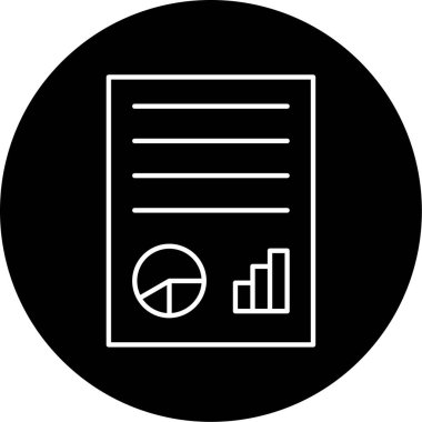 Rapor Vektörü Kabartma Simgesi Tasarımı 