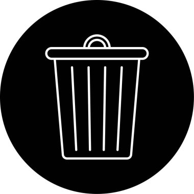 Çöp Vektörü Kabartma Simgesi Tasarımı 