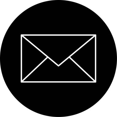 Posta Vektörü Kabartma Simgesi Tasarımı 