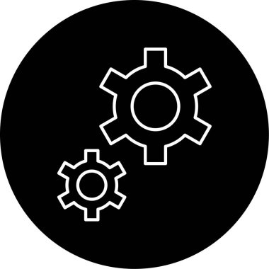 Ayarlar Vektör Kabartma Simgesi Tasarımı 