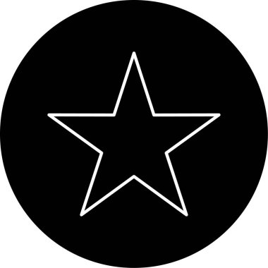Yıldız Vektörü Şekil Simgesi Tasarımı 