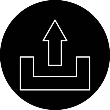 Dosya Vektörü Glyph Simgesi Tasarımı Yükle 