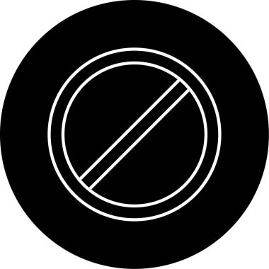 Yasaklama Vektörü Kabartma Simgesi Tasarımı  