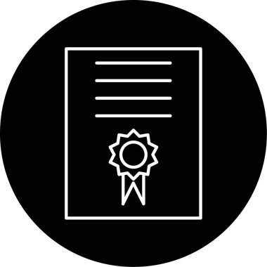 Sertifika Vektörü Kabartma Simgesi Tasarımı 