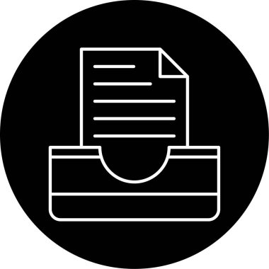 Not Çekmecesi Vektör Kabartma Simgesi Tasarımı 