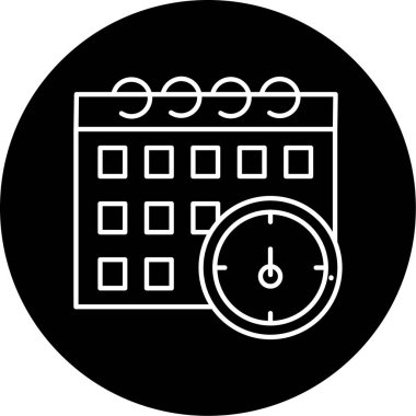 Zaman Çizgisi Vektör Kabartma Simgesi Tasarımı  