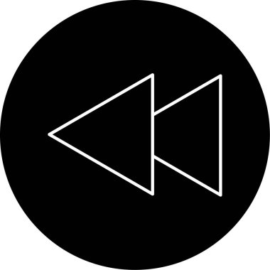 Not Geriye Vektör Kabartma Simgesi Tasarımı 