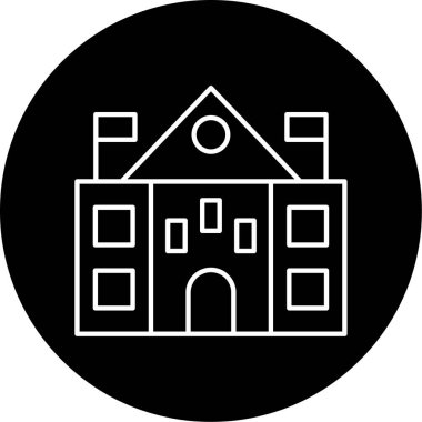 Elçilik Vektörü Glyph Simge Tasarımı 