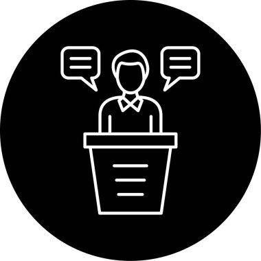 Konuşma Vektörü Kabartma Simgesi Tasarımı 